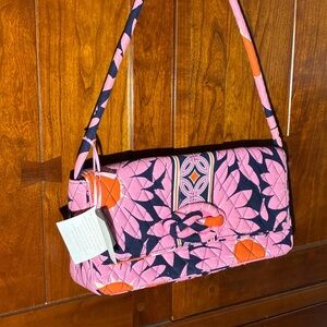 Vera Bradley Pink and Orange Floral Shoulder Bag